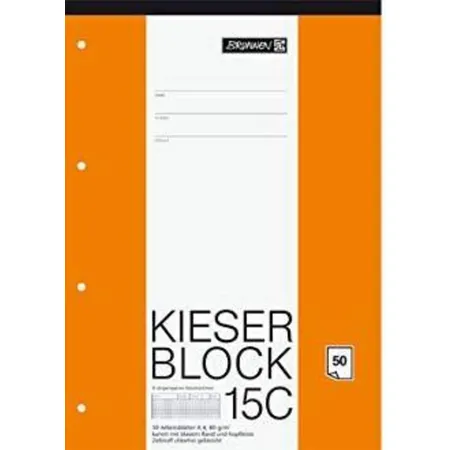 BRUNNEN Kieserblock A4, 50 Blatt, gelocht, Lineatur 15C