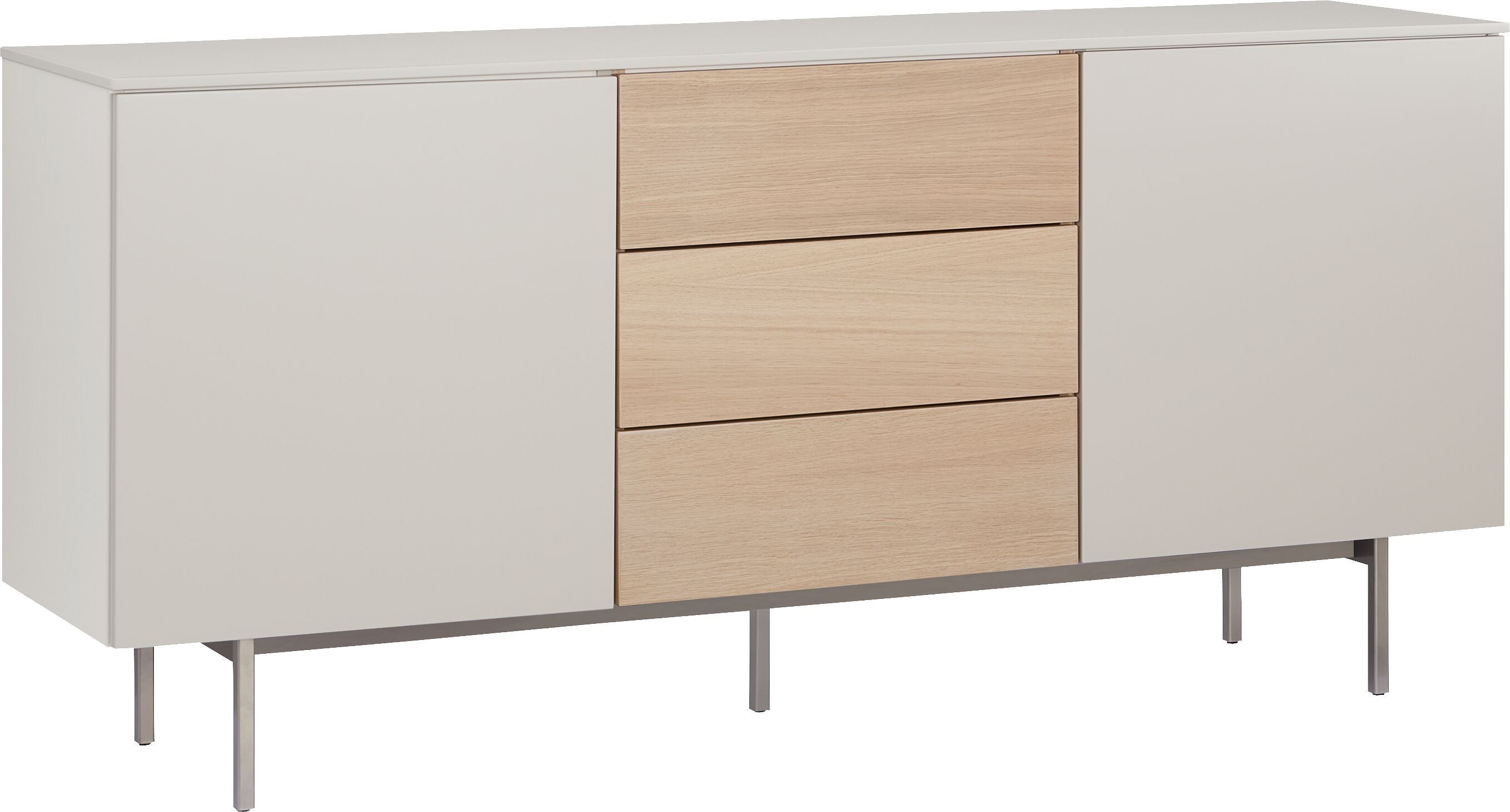TILL Sideboard - Eiche / Taupe / B: 168.0 cm x T: 41.0 cm x H: 77.0 cm
