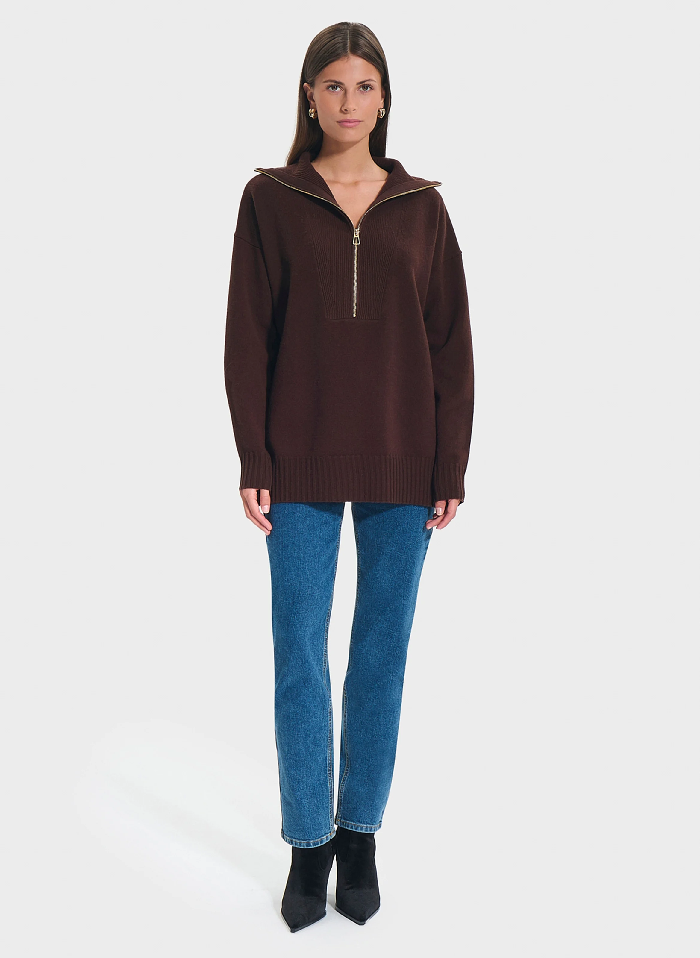 NABU - Pull oversize en cachemire | Marron