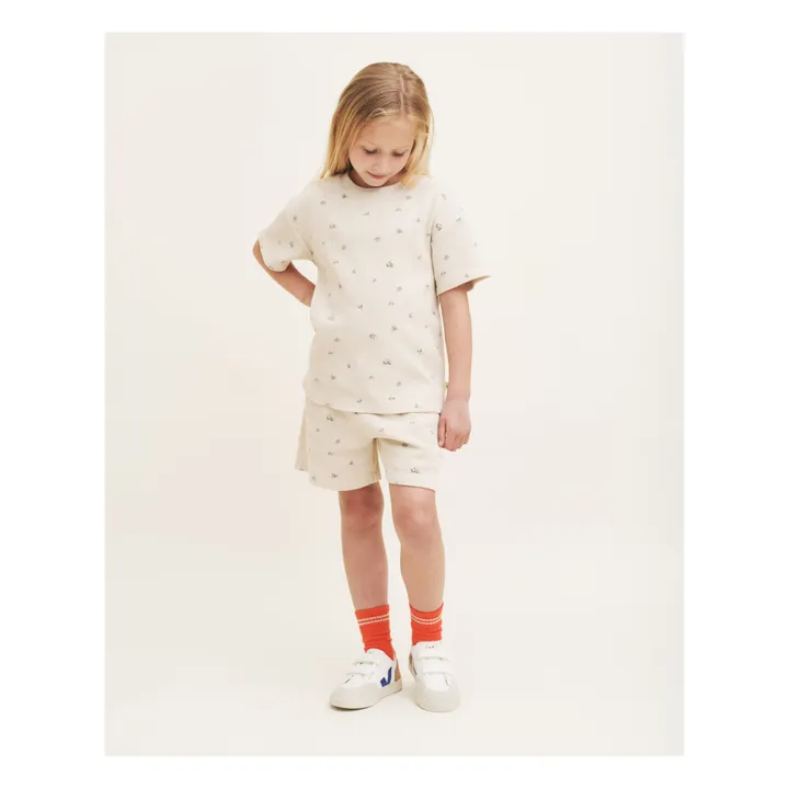 garbo&friends T-Shirt Gaufré Fleuri | Ecru