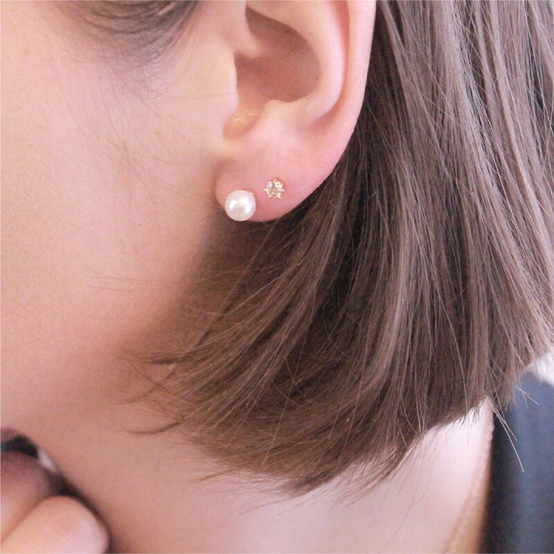 Boucles d'oreilles Full Moon Pearl - Perle - Laiton plaqué or rose 18 k