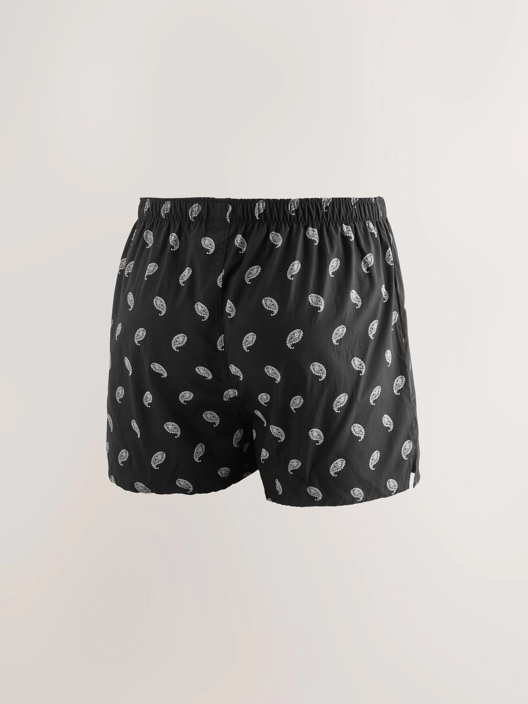 Zwarte streep - Verpakking van 4 - Geweven boxershorts van puur katoen