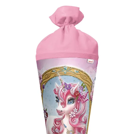 Roth Schultüte Einhorn Beauty mit Glitter, 70 cm, rund