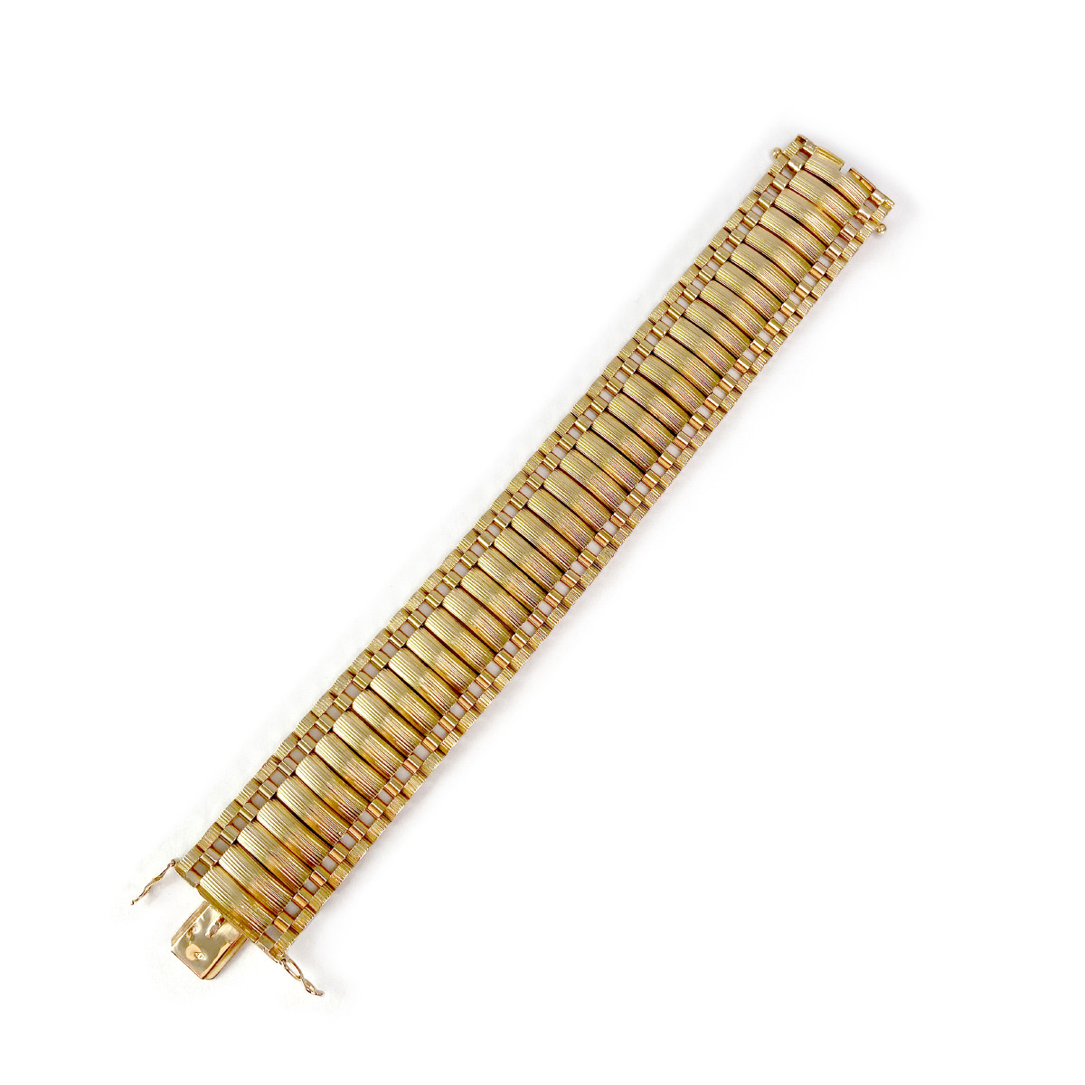 Bracelet d'occasion or 750 jaune maille fantaisie 17,5 cm