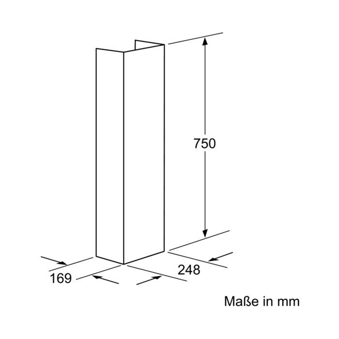 Siemens Kaminverlängerung 750mm LZ12340