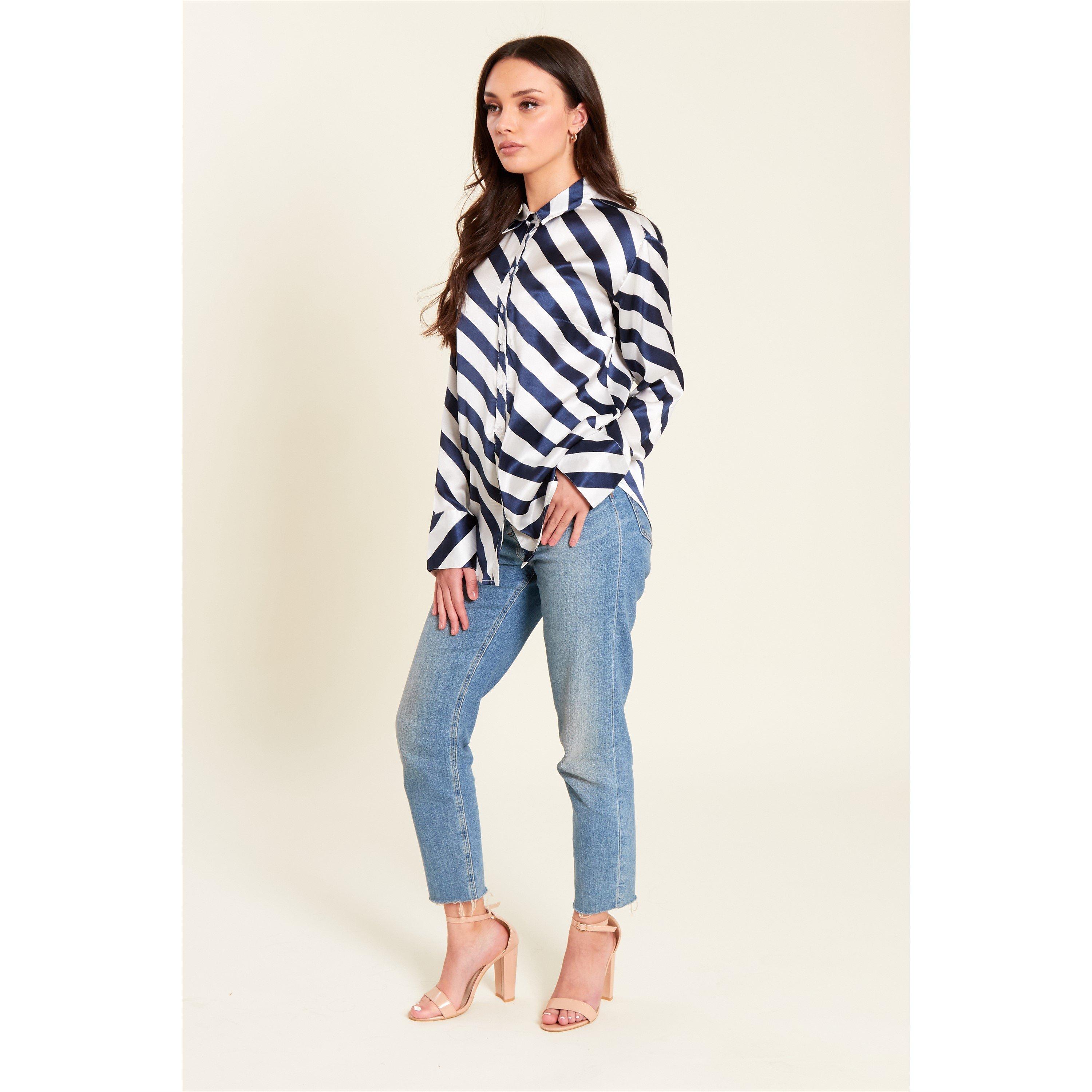 Be You Stripe Satin Shirt