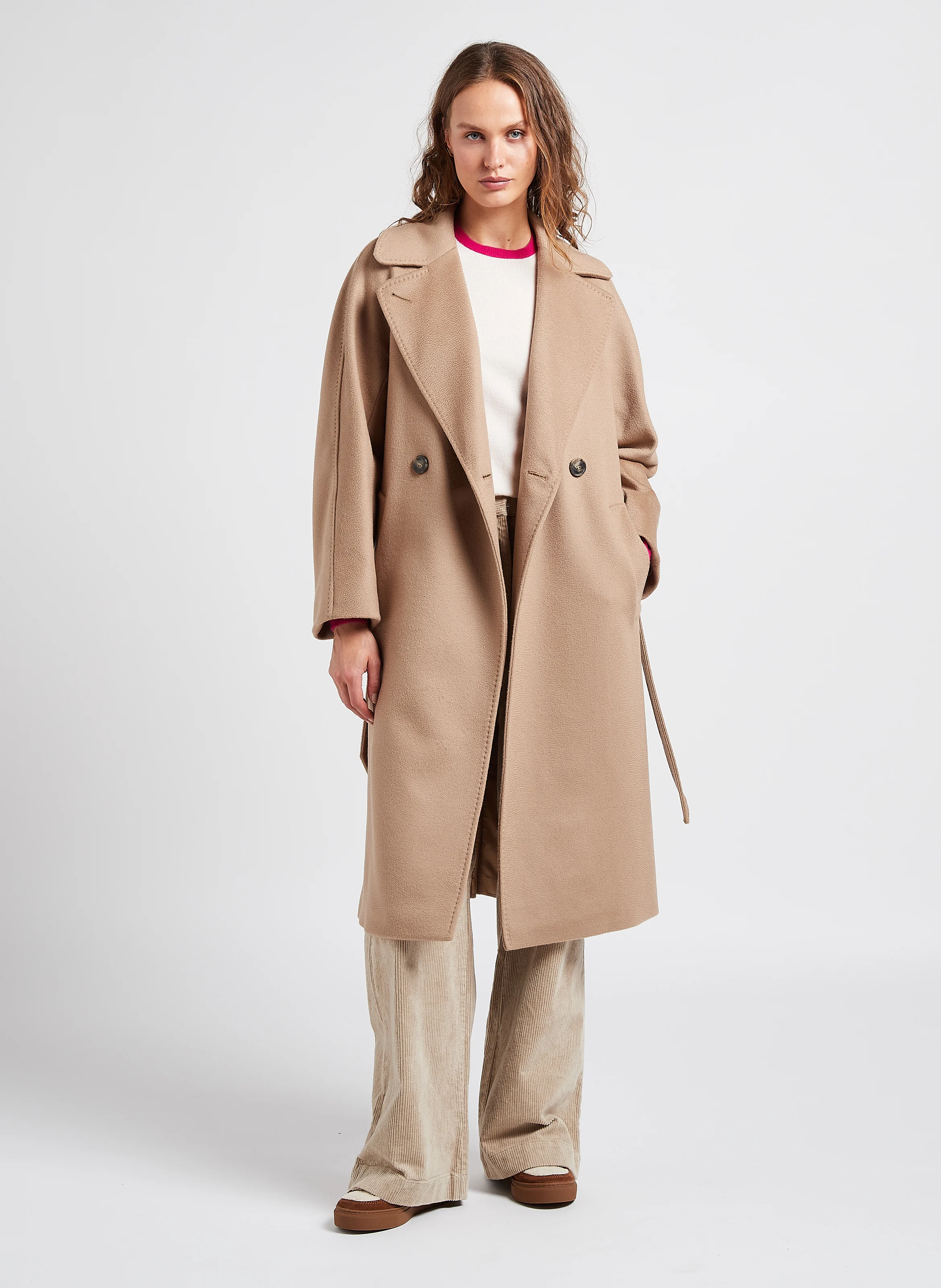 Pull ample col rond en cachemire | Multicolore