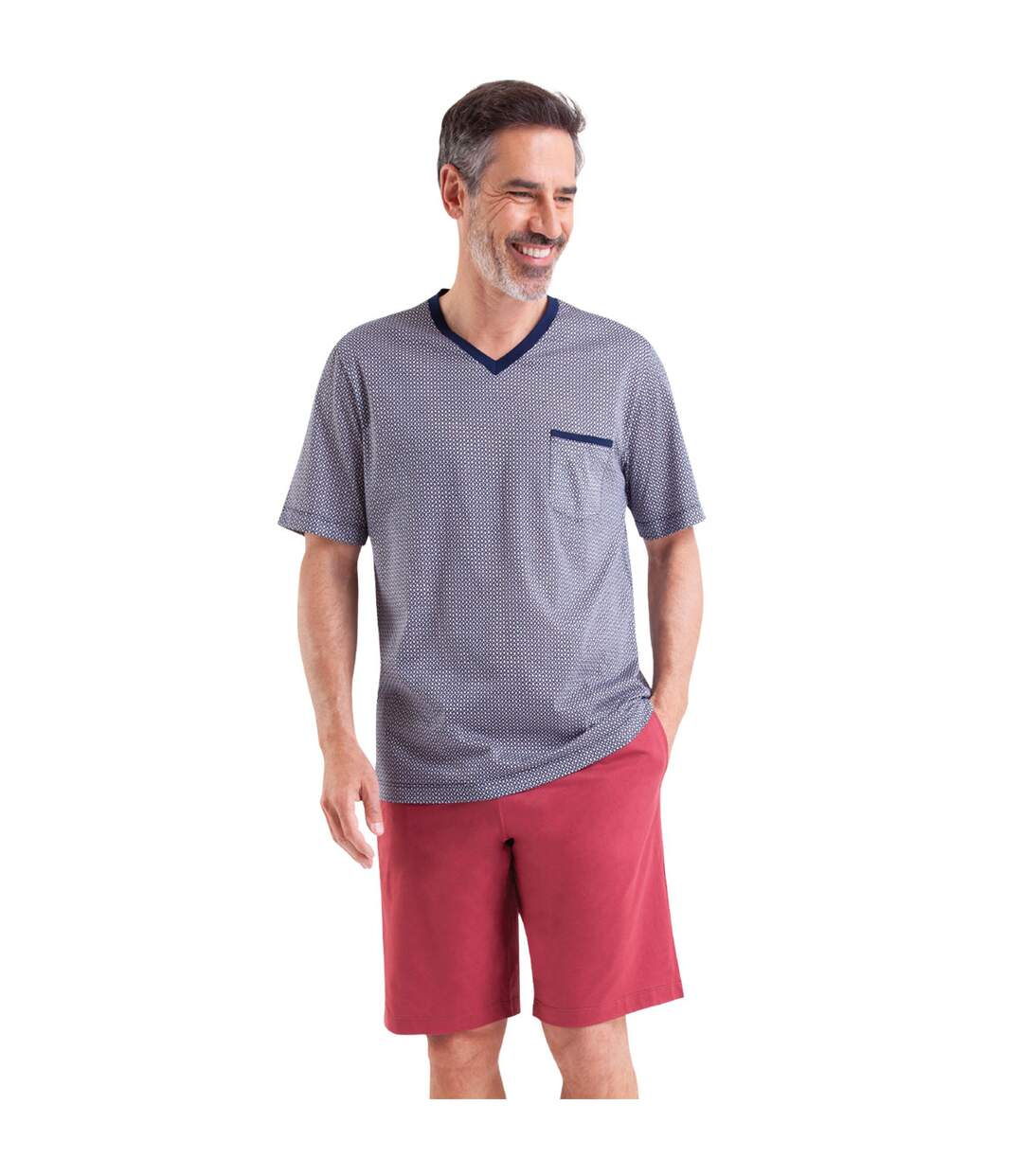 Pyjama court homme coton