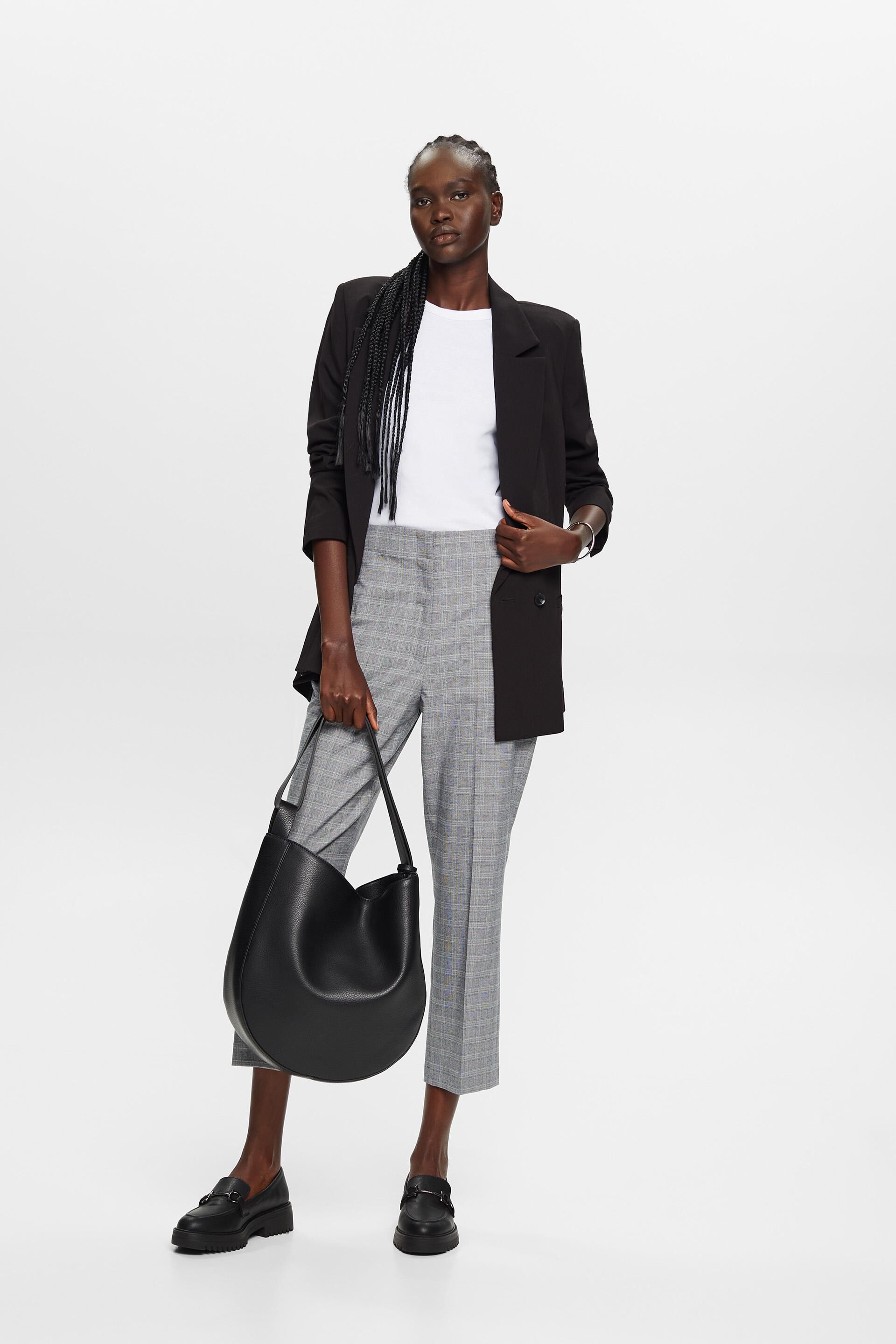 Mix & Match : pantalon à carreaux de coupe évasée