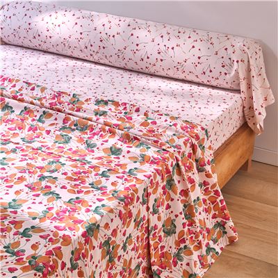 Linge de lit motif fleurettes