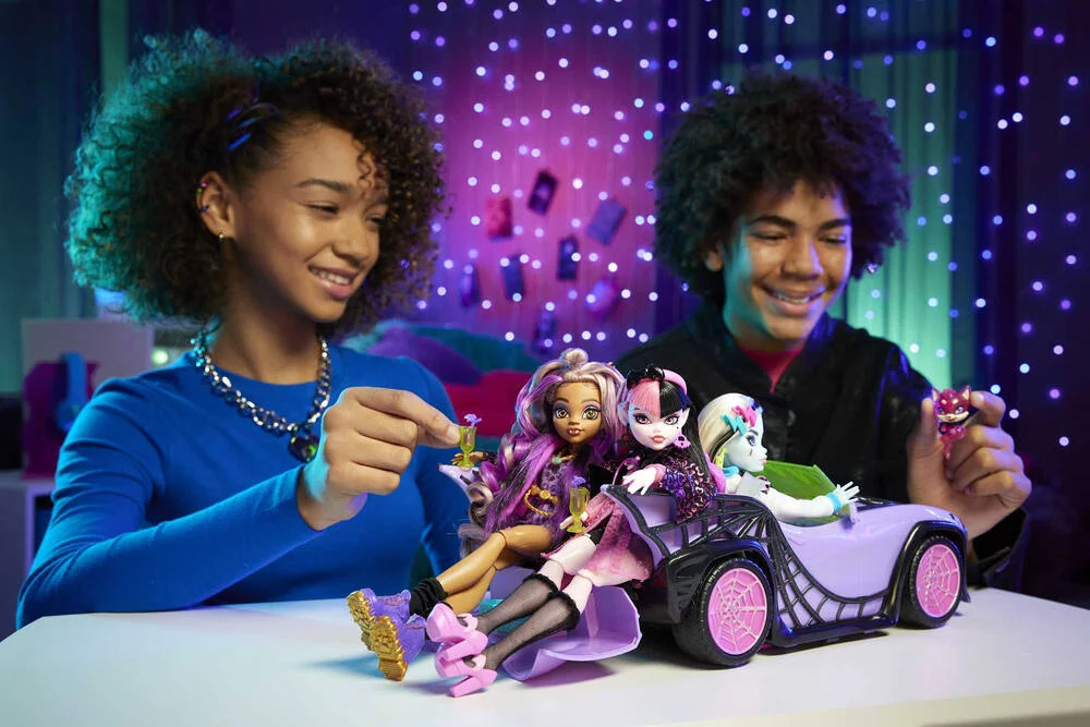 MONSTER HIGH - CABRIOLET DES GOULES - VOITURE AVEC ANIMAL
