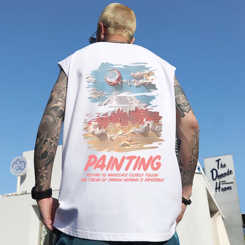 Cowpow - Tanktop met ronde hals en grafische print