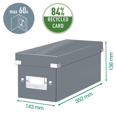 Leitz Click & Store - Boîte de rangement pour CD - bleu iceberg