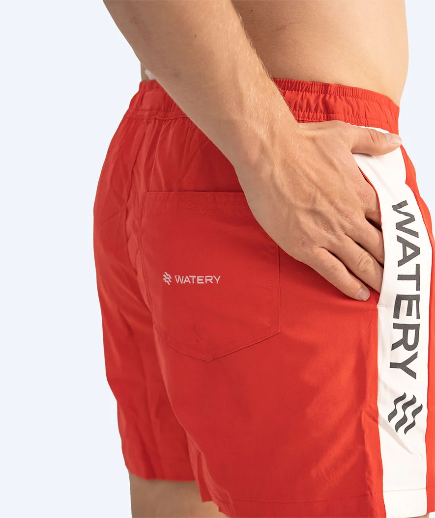 Watery badeshorts til mænd - Signature Eco - Rød