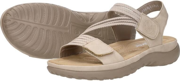 Rieker Sandalen zomerschoen sandaal sleehak met elastieken