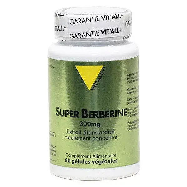 Vit'all+ Extrato Padronizado de Super Berberina 300mg - 60 cápsulas vegetais