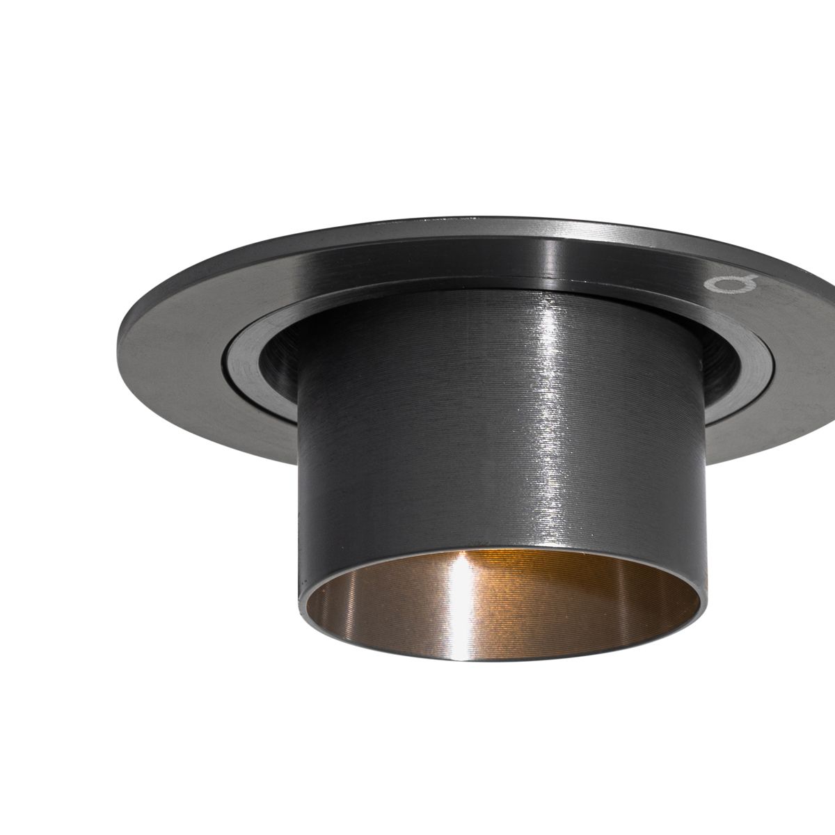 Set van 6 inbouwspots gunmetal GU10 35mm rond kantelbaar - Installa