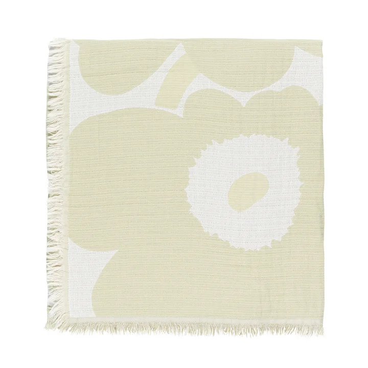 Marimekko - Unikko Decke, 150 x 220 cm, off-white / charcoal / sand