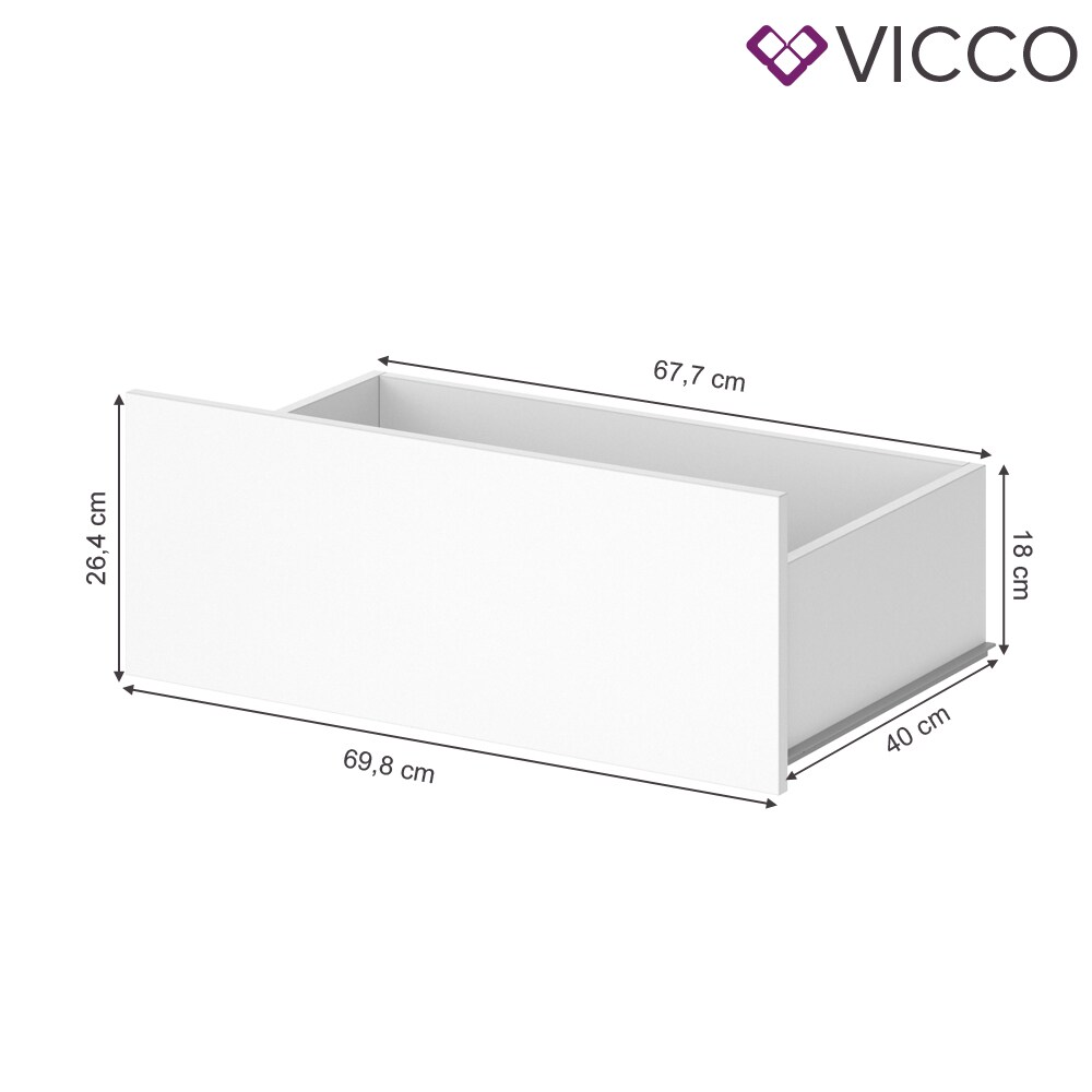 Vicco Schubladenset groß VISIT - zweiteilig Regal Schlafzimmer Umkleide Erweiterung