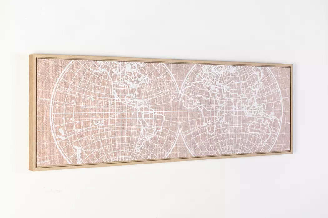 Wandbild 120 x 40 cm Weltkarte I