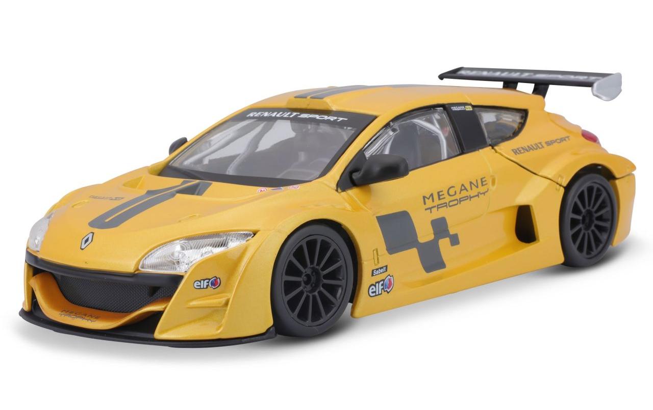 Renault Megane Trophy Gelb 1:24Sammlermodell im Massstab 1:24