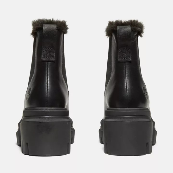 Bottine Chelsea Everleigh à doublure chaude pour femme en noir