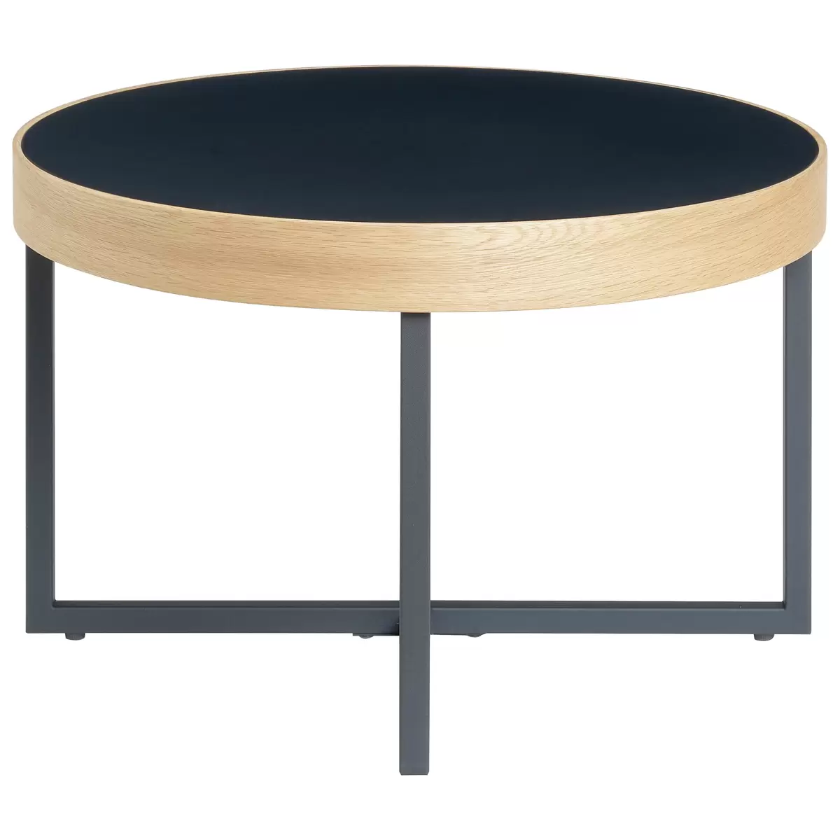 Salontisch rund Tender schwarz,Eiche