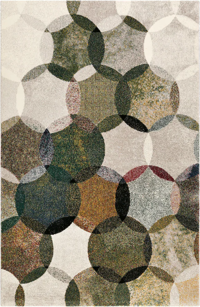 Esprit Teppich »Modernina ESP-3378« rechteckig 13 mm Höhe weicher Kurzflor in modernem Design, Wohnzimmer, Schlafzimmer, bunt