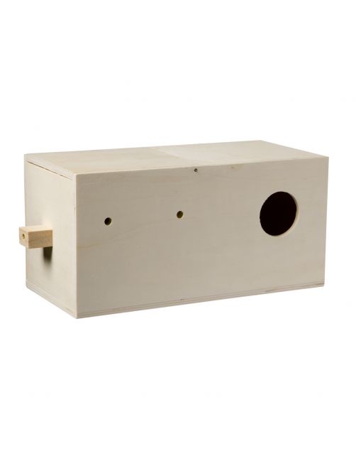 Fauna Broedkastje Agaporniden Opening 50 Mm - Vogelbroedbenodigheden - 29.5x14.5x14.5 cm Houtkleur