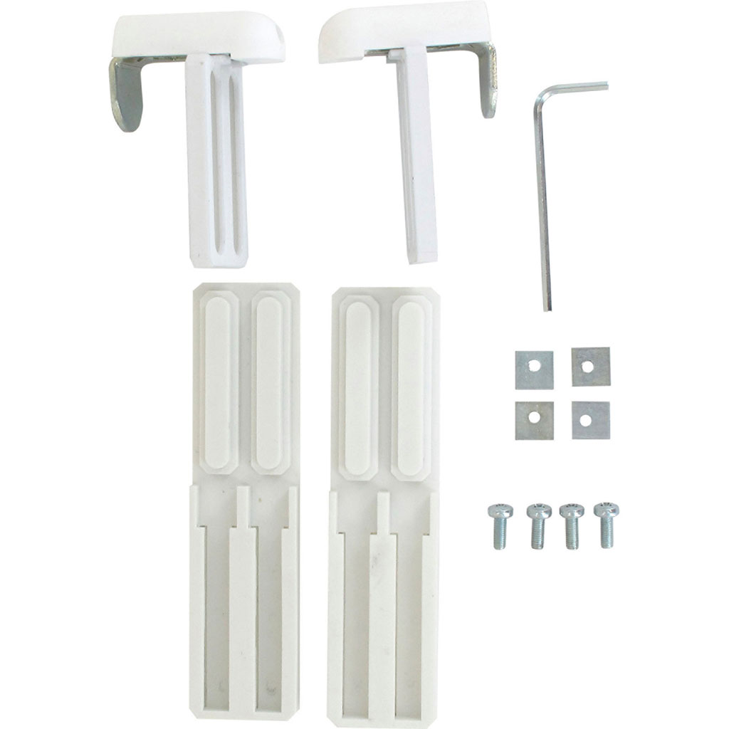 Lot de 2 supports pour fenêtre à aération blancs 9.5x2.5x6.5cm