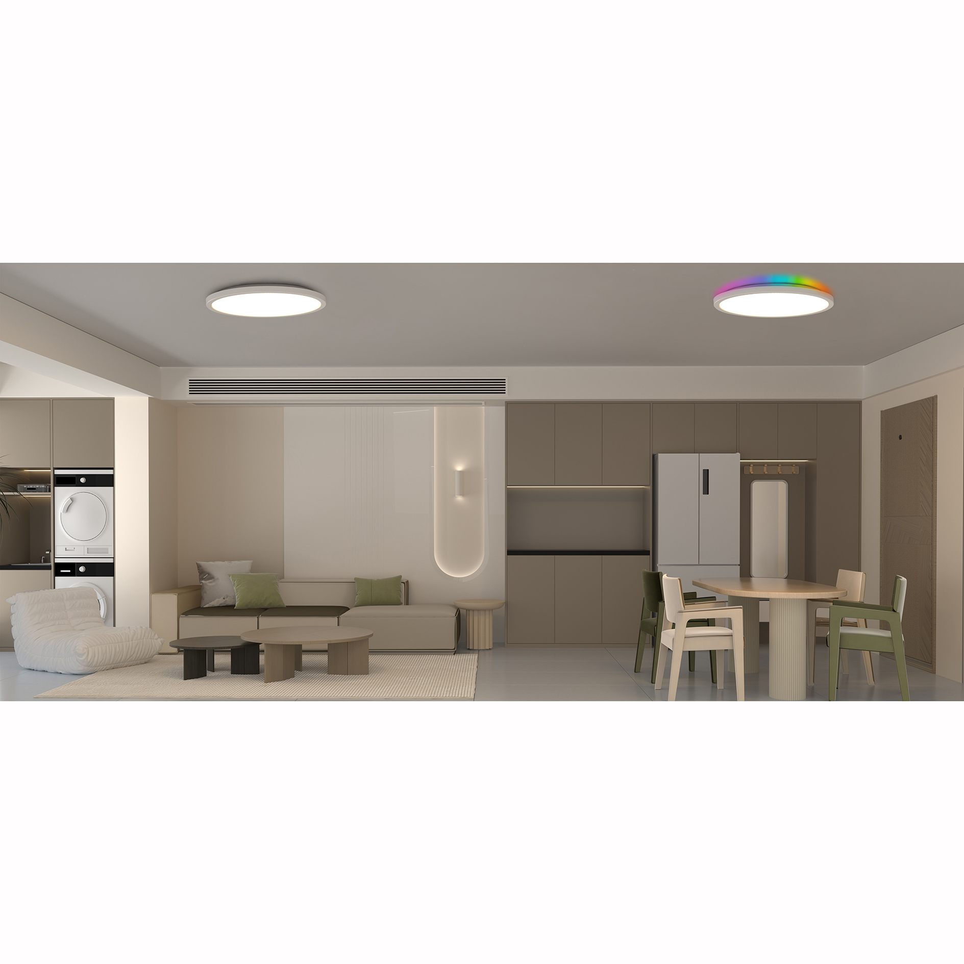 LAMPURA-LED-Deckenleuchte - weiß - mit Fernbedienung