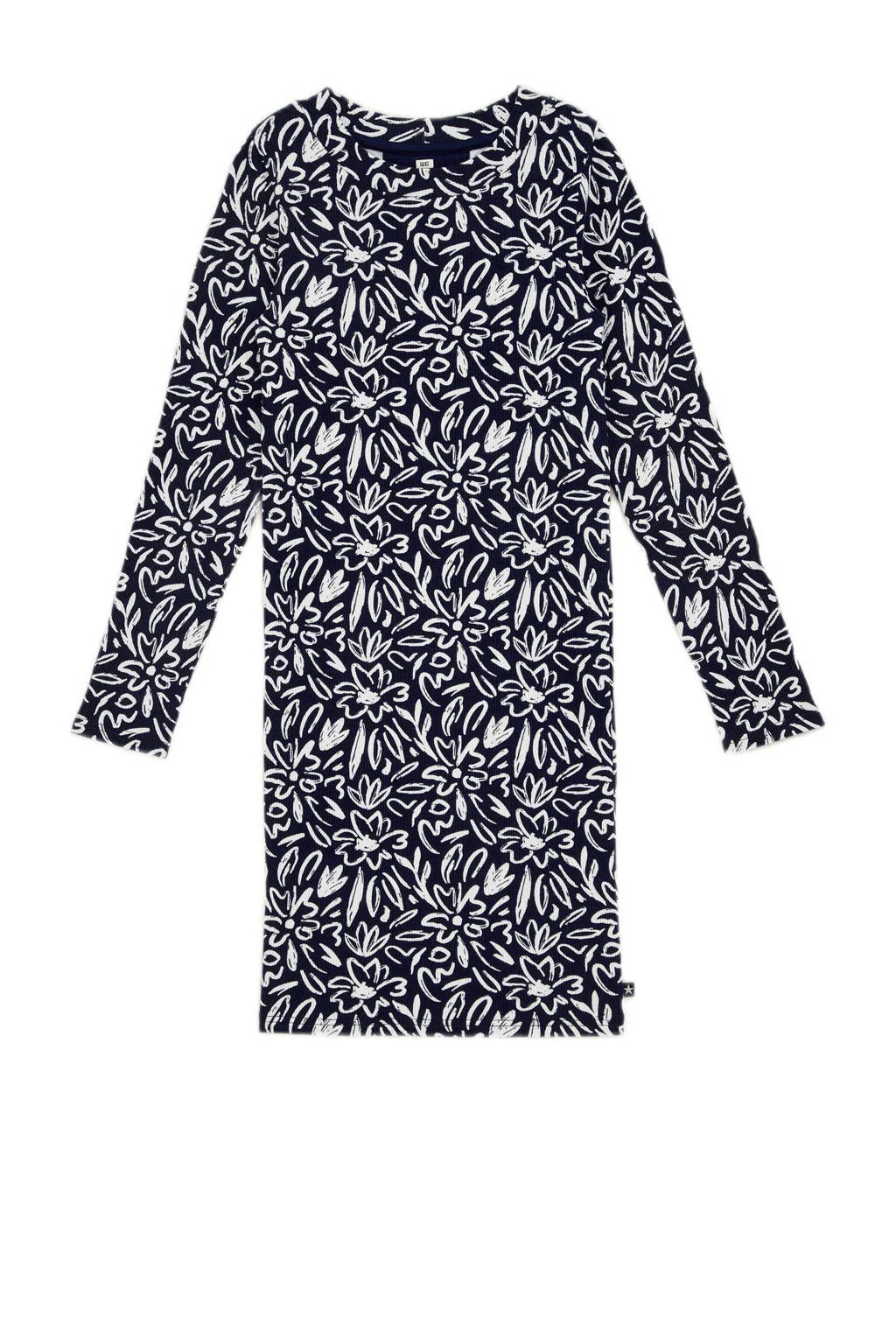 WE Fashion bodycon jurk donkerblauw