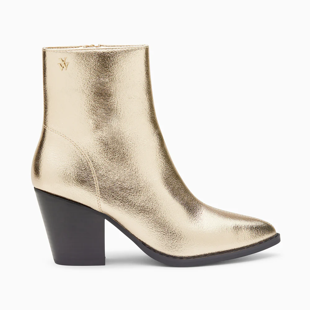 Bottines-Bottines santiags Dina or à talon