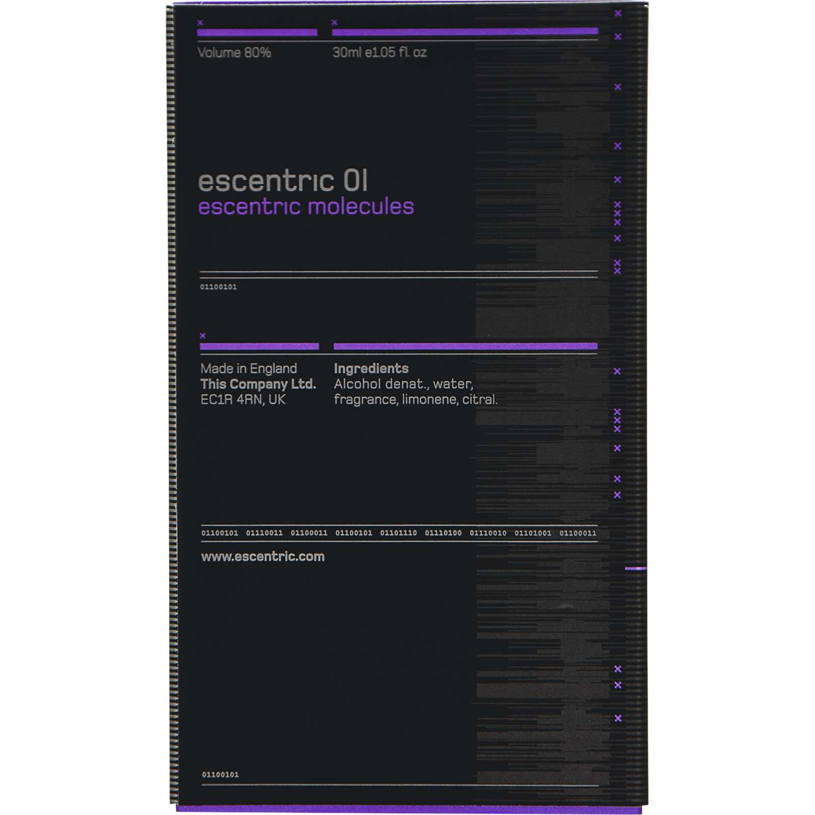 Escentric Molecules Escentric 01 Eau de Toilette 30 ml