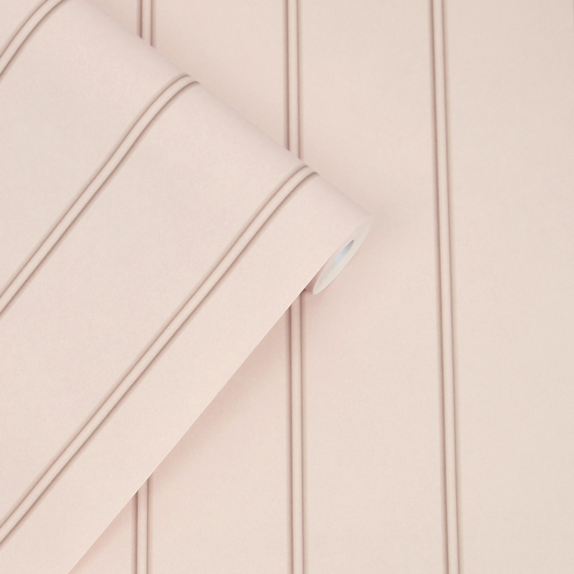 Laura Ashley Chalford Wood Panelling Behang - Streep - 10mx52cm - Roze