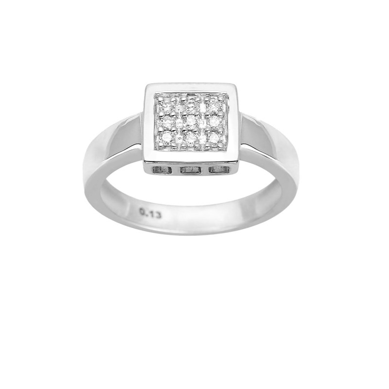 Bague Femme - Or 18 Carats - Diamant 0,13 Carats