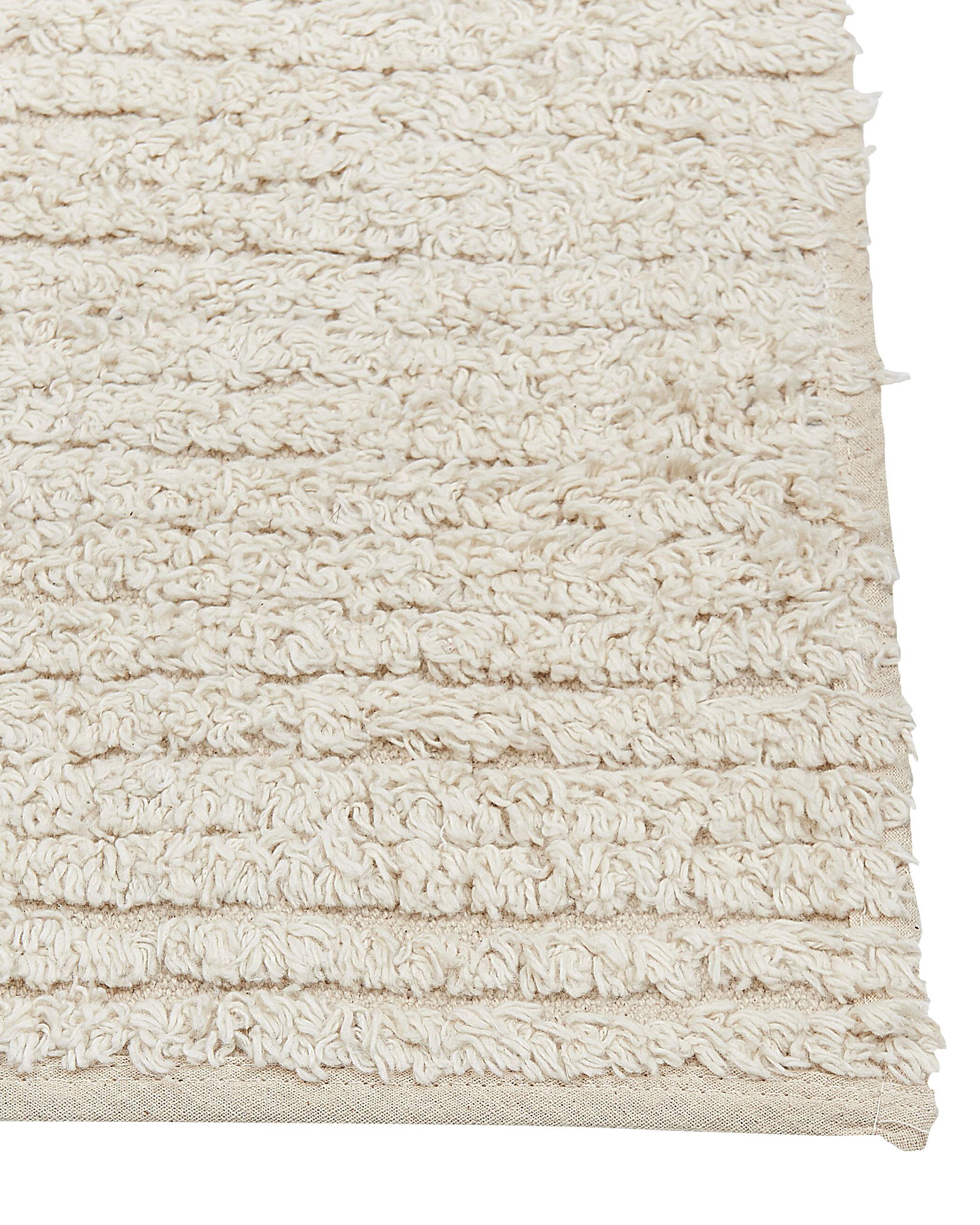 Vloerkleed TEZPUR Beige 160 x 230 cm Katoen