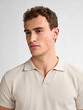 Petrol Knitted Polo Ecru M-1050-KWC213-0112 kopen