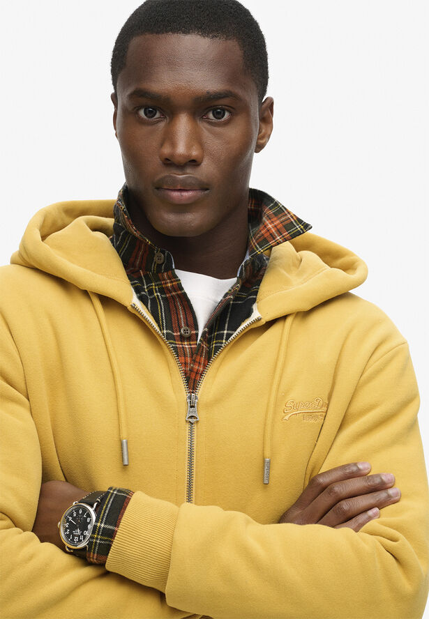 Superdry ESSENTIAL LOGO ZIP HOODIE Winter gold