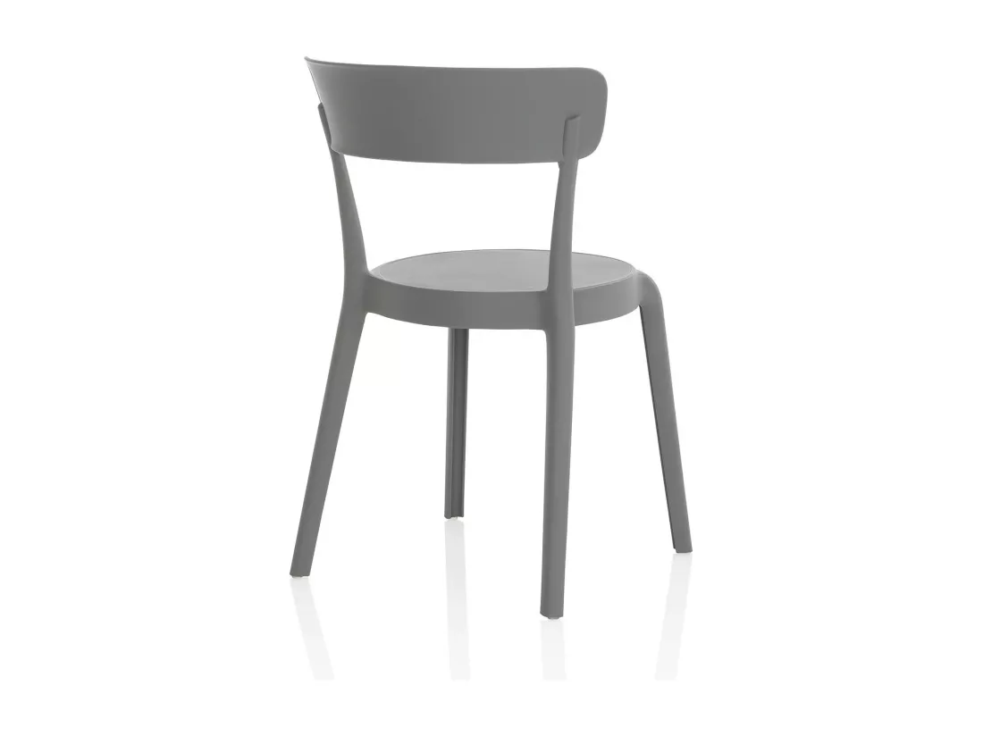 Set de 4 Chaises d’intérieur/extérieur ISABEL gris