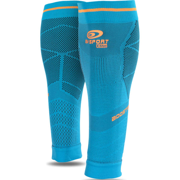 Calf compression BV SPORT BOOSTER ELITE EVO2 TURQUOISE/ORANGE