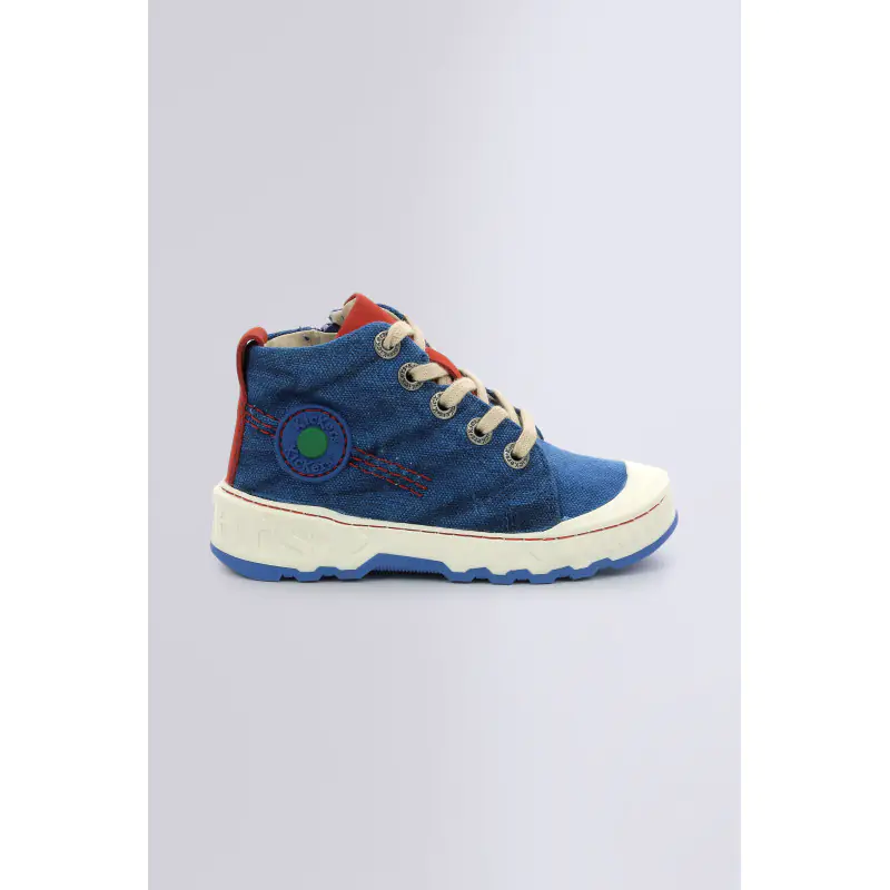 KICKRUP BLEU ROUGE SNEAKERS HAUTES Textile Garçon
