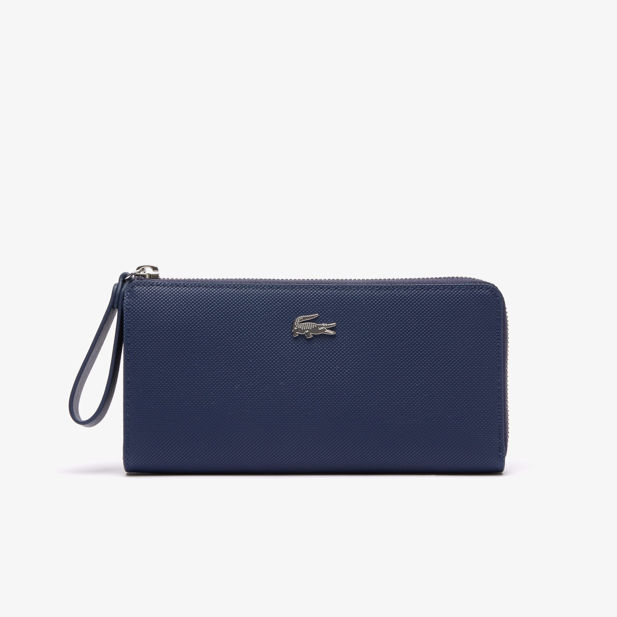 Portefeuille zip Daily Lifestyle en toile enduite Portefeuilles & Petite Maroquinerie - Bleu - Lacoste - Femme
