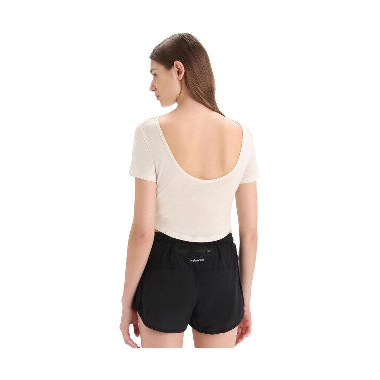 Icebreaker ZoneKnit Scoop Back SS Tee Women Chalk