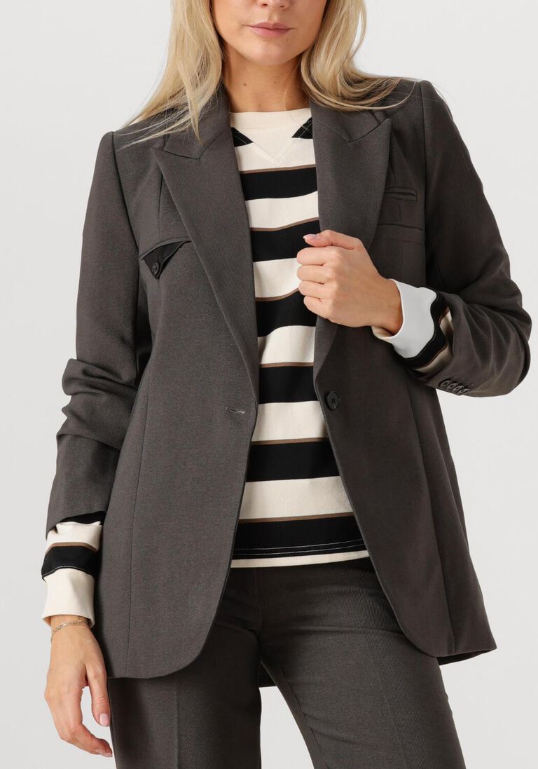 donkergrijze haute l'amitié blazer emerald single blazer