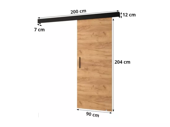 Portes coulissantes Salwador Y 90x204 cm (Blanc / Blanc / Or)