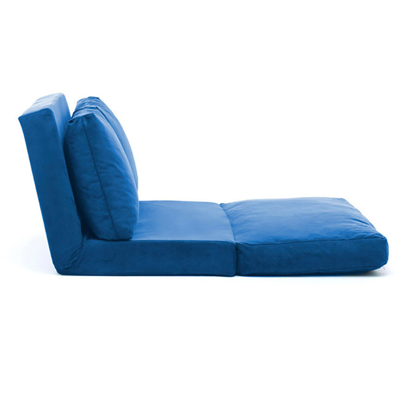 Homitis Banquette Convertible 2 places Taida bleue - 120x68x26 cm