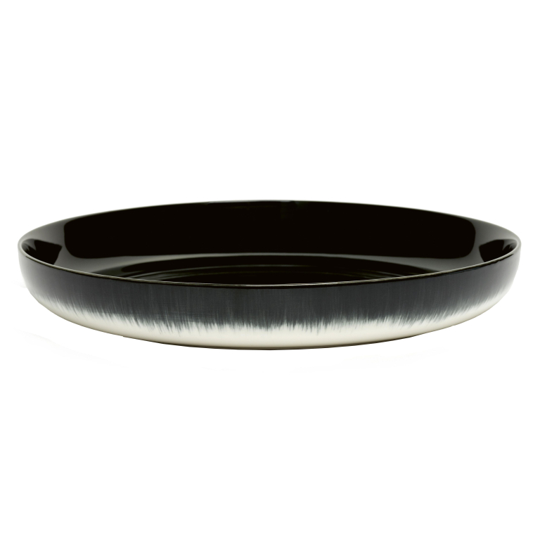 Serax Dé tableware by Ann Demeulemeester diep bord Ø27 set van 2 White/Black A