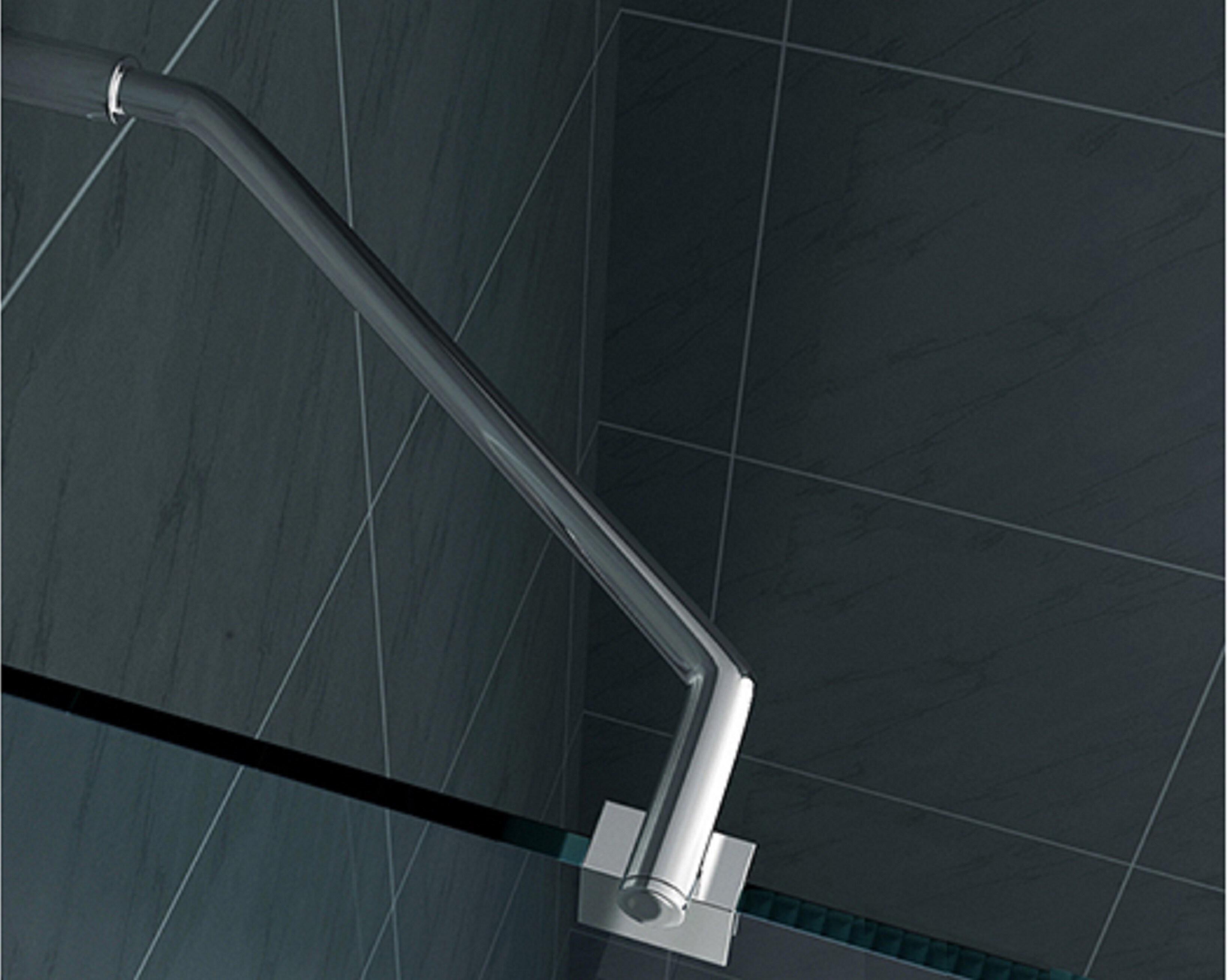 Jet-Line Glasdusche RAVENNA 100x100x195cm Milchglas