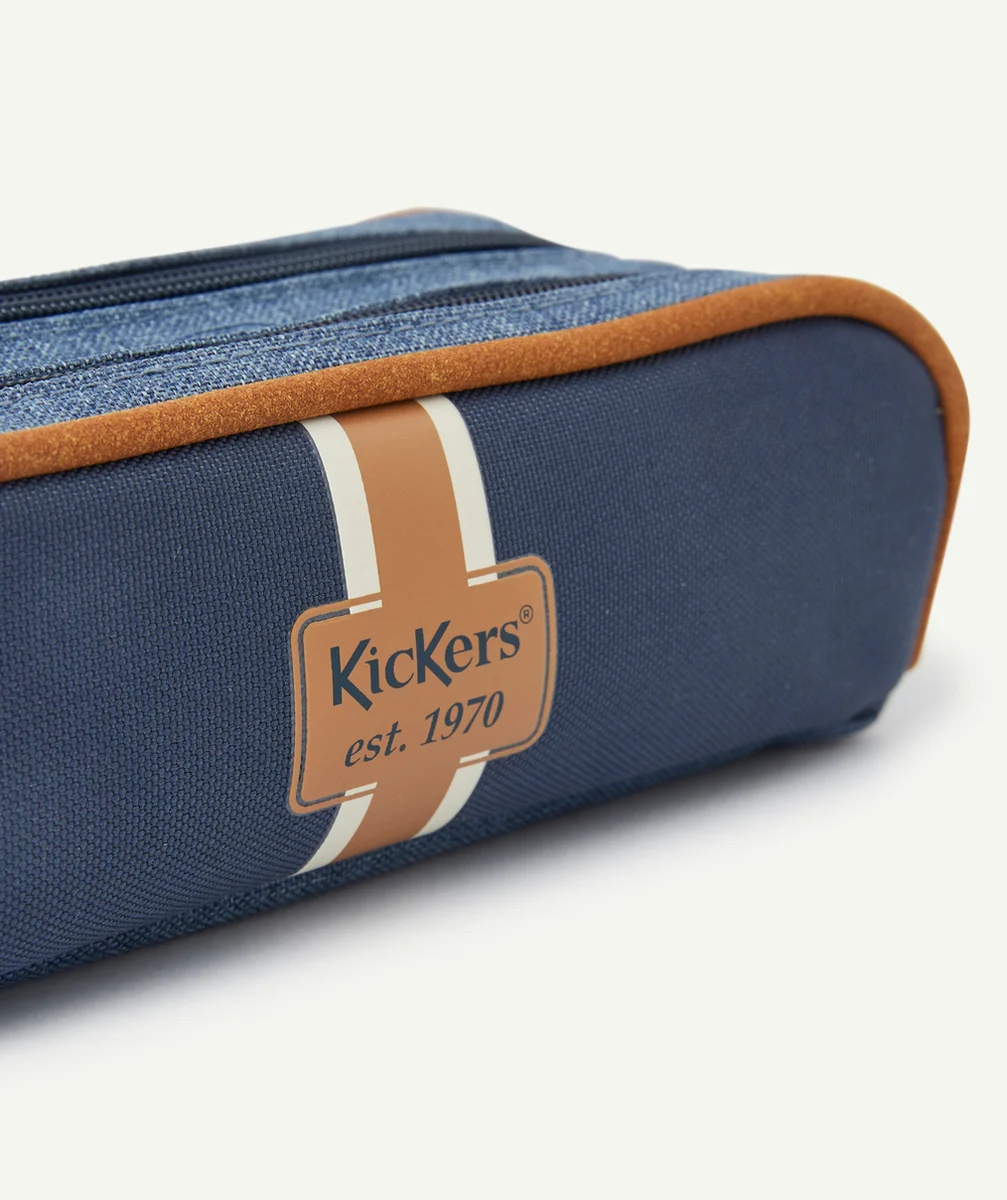 KICKERSTROUSSE BLEU MARINE ET MARRON AVEC DOUBLE COMPARTIMENT